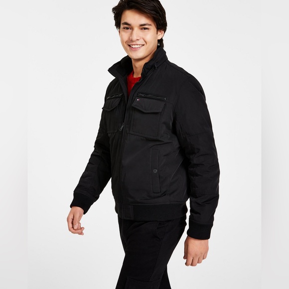 NWT Tommy Hilfiger Men’s Filled Performance Bomber Jacket - Picture 6 of 9